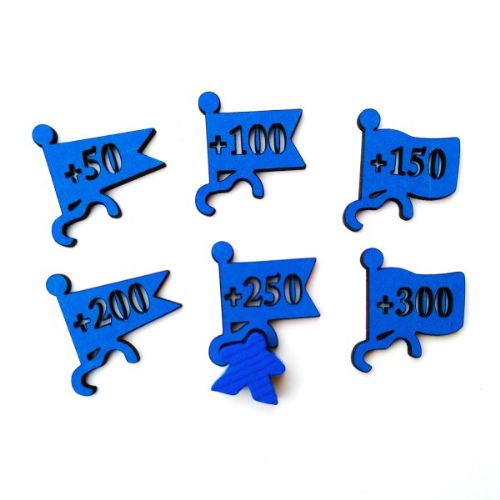 Blue Scoring Flags for Carcassonne